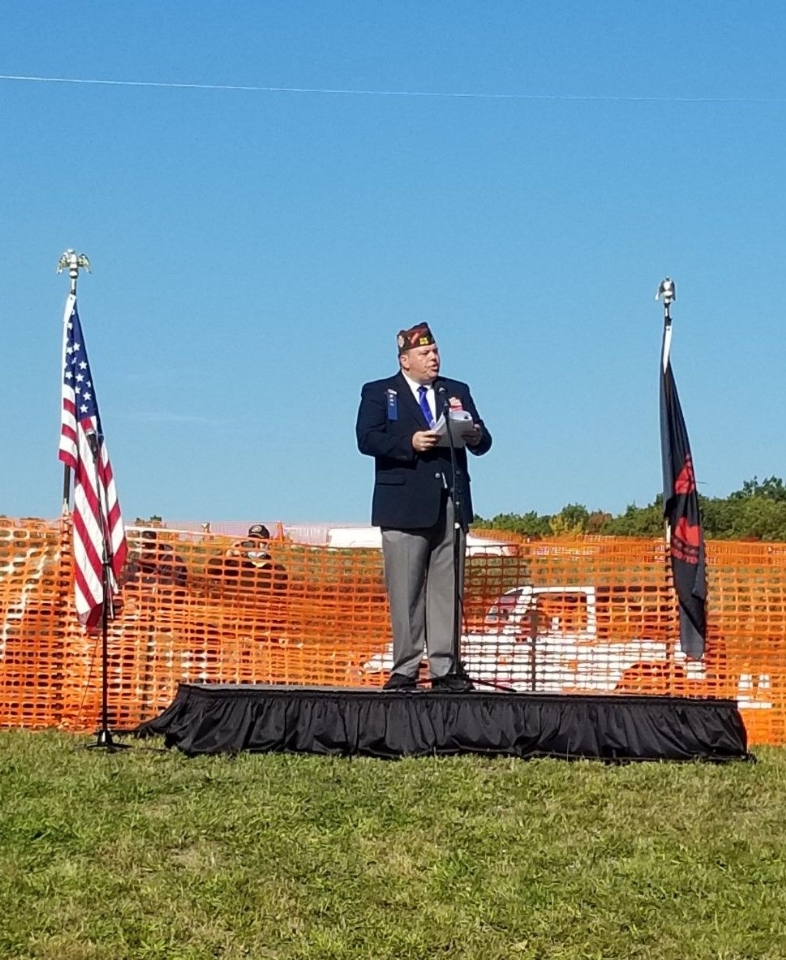 District Commander giving Opening Speech at the Vietnam Moving Wall